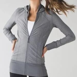 Lululemon Daily Practice Jacket Athletic Hoodie Athleisure Yoga Gray Size 12